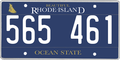 RI license plate 565461