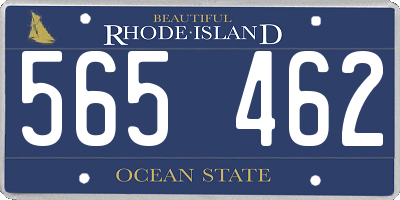 RI license plate 565462