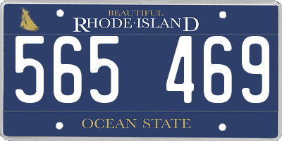 RI license plate 565469