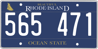 RI license plate 565471