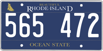 RI license plate 565472