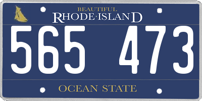 RI license plate 565473
