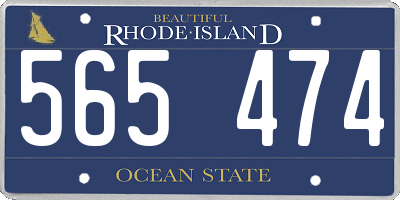 RI license plate 565474