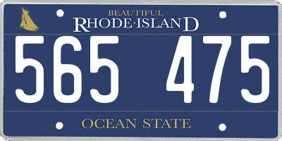 RI license plate 565475