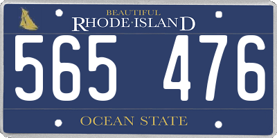 RI license plate 565476