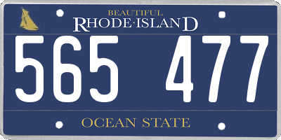 RI license plate 565477