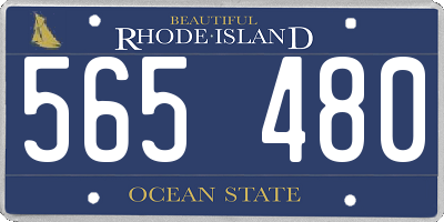 RI license plate 565480