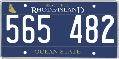 RI license plate 565482