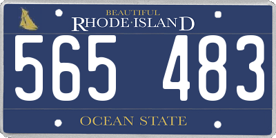 RI license plate 565483