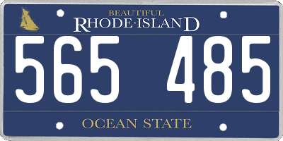 RI license plate 565485