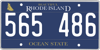RI license plate 565486