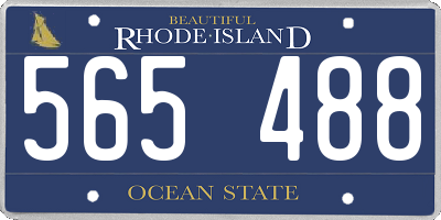 RI license plate 565488