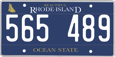 RI license plate 565489
