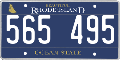 RI license plate 565495