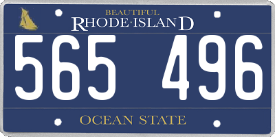 RI license plate 565496