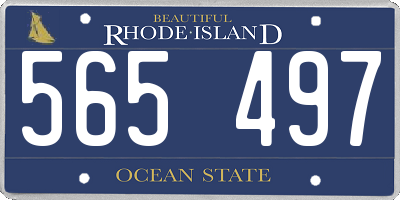RI license plate 565497