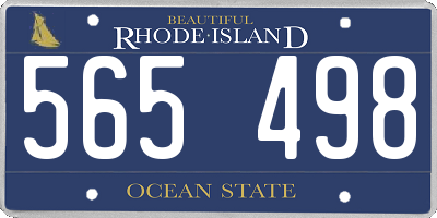 RI license plate 565498