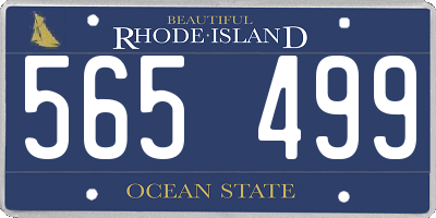 RI license plate 565499