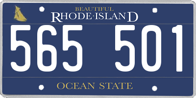 RI license plate 565501