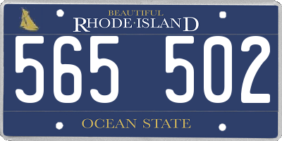 RI license plate 565502