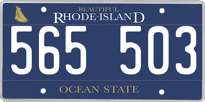 RI license plate 565503