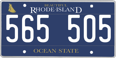 RI license plate 565505