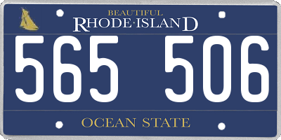 RI license plate 565506