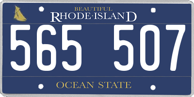 RI license plate 565507