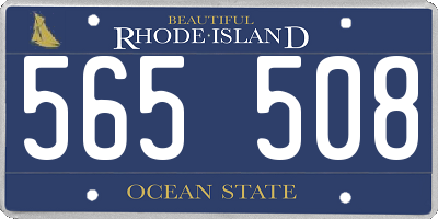 RI license plate 565508