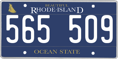 RI license plate 565509