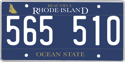RI license plate 565510