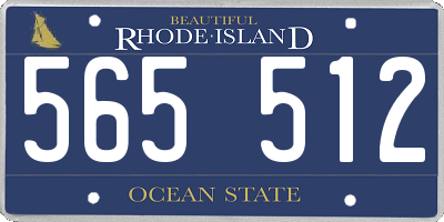 RI license plate 565512