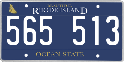 RI license plate 565513