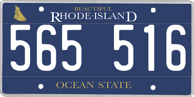 RI license plate 565516