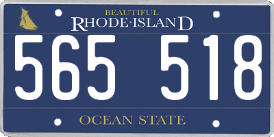 RI license plate 565518