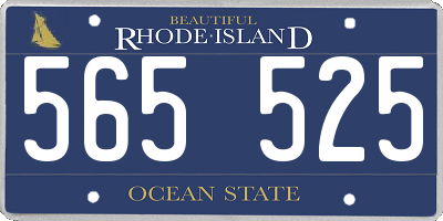 RI license plate 565525