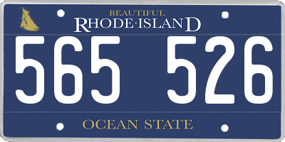 RI license plate 565526