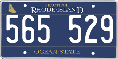 RI license plate 565529