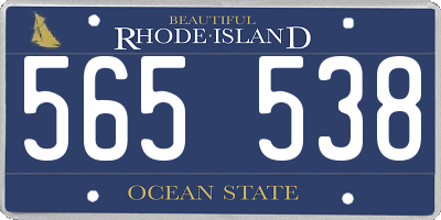 RI license plate 565538