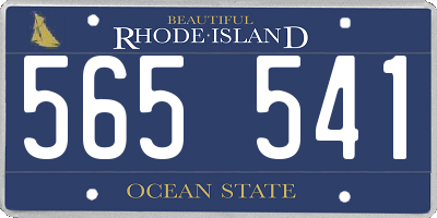RI license plate 565541