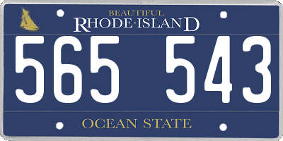 RI license plate 565543
