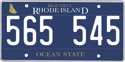 RI license plate 565545