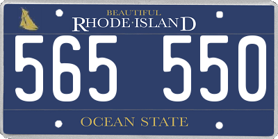 RI license plate 565550