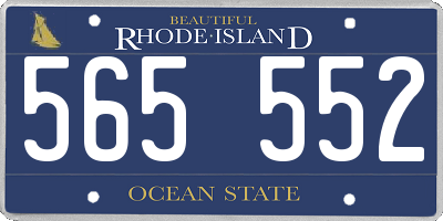 RI license plate 565552