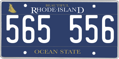 RI license plate 565556