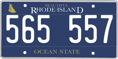 RI license plate 565557