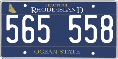 RI license plate 565558