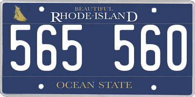 RI license plate 565560
