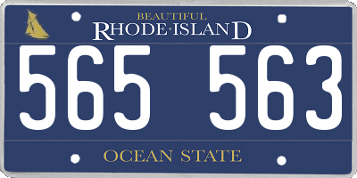 RI license plate 565563