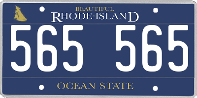 RI license plate 565565